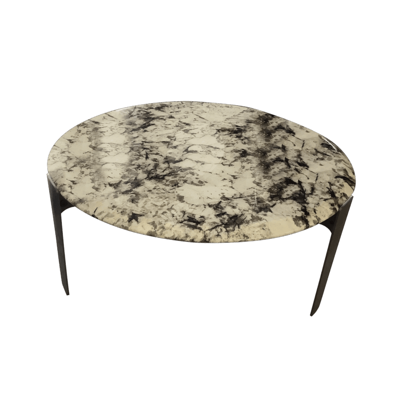 MATT CHARCOAL POWDER PLATING STEEL TRIPOD COFFEE TABLE LEG ONLY | SINGLE FOR ROUND COFFEE TOP