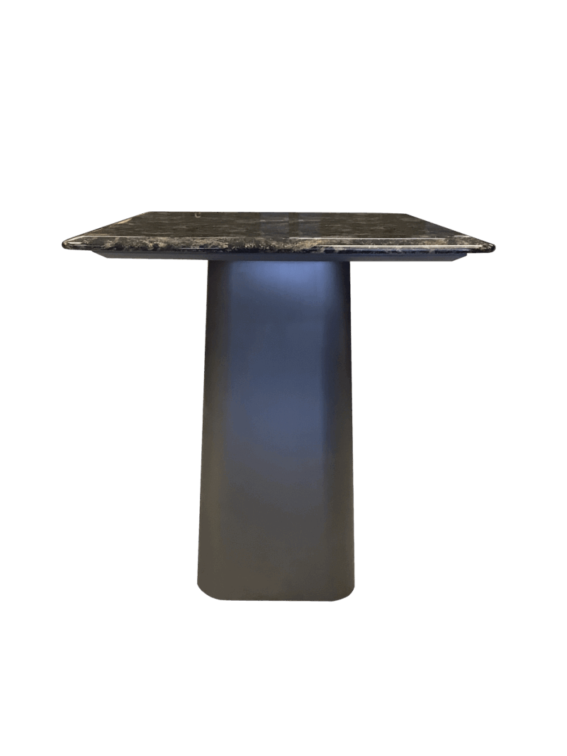 MATT CHARCOAL POWDER PLATING STEEL PYRAMID SIDE TABLE LEG ONLY | SINGLE FOR SQUARE or ROUND SIDE TOP