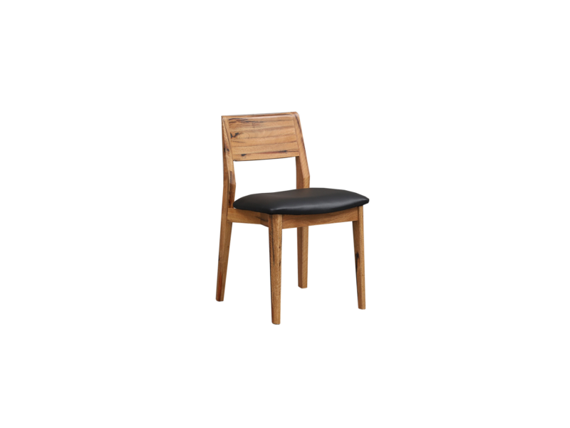 Livia DINING CHAIR | Marri & Leather, High Back, Black