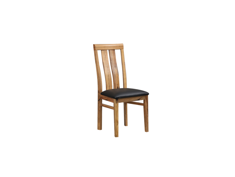 Luna DINING CHAIR | Marri & Leather, High Back, Black